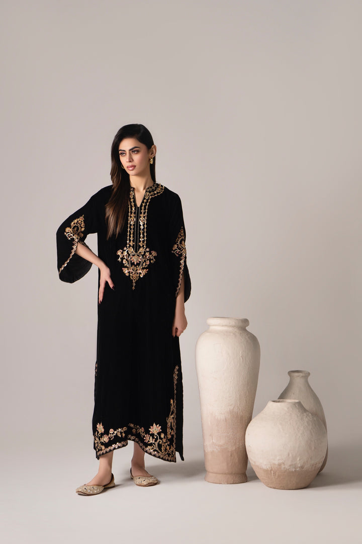 Black Velvet Kaftan