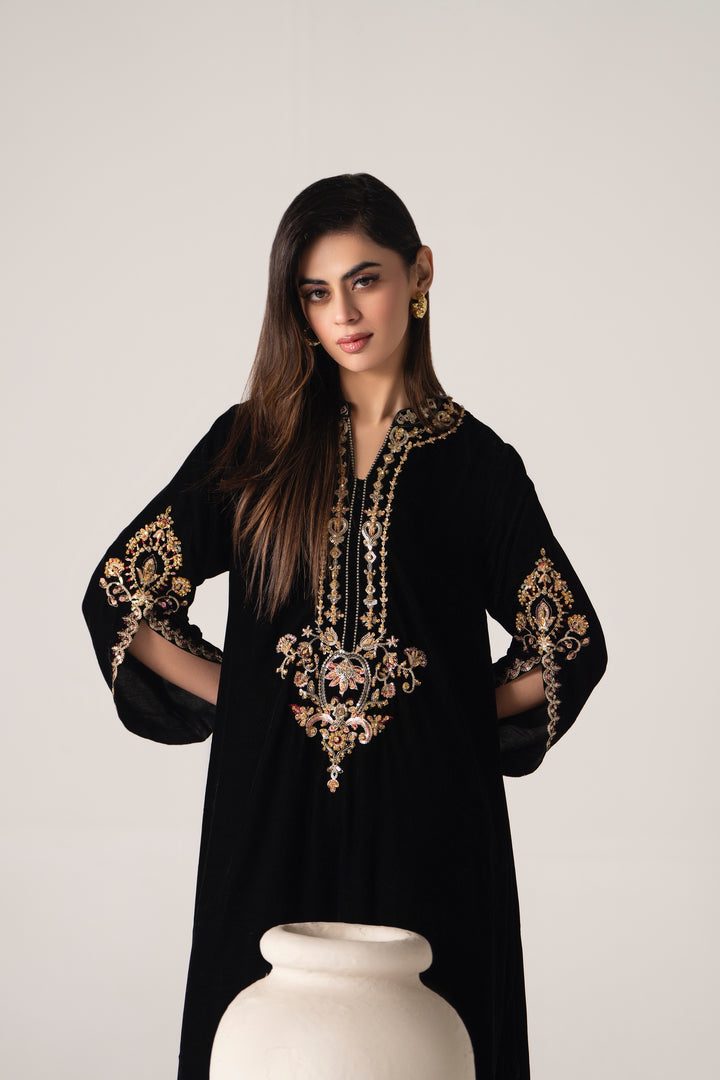 Black Velvet Kaftan