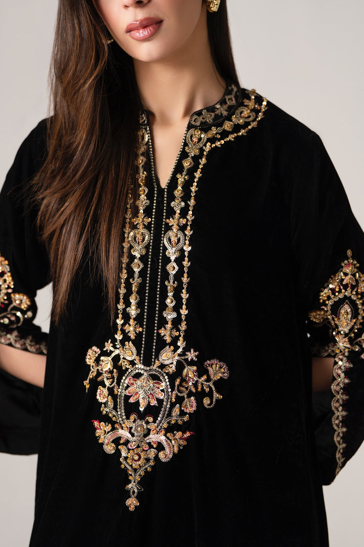 Black Velvet Kaftan