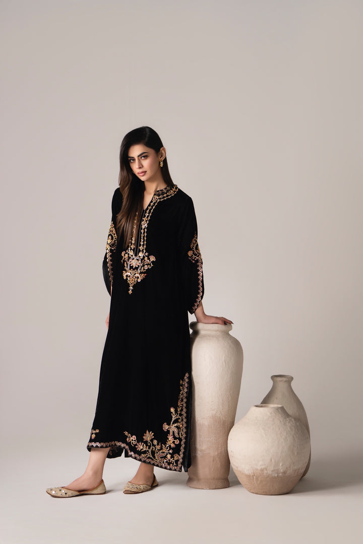 Black Velvet Kaftan