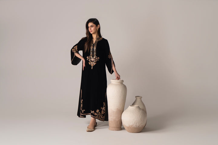 Black Velvet Kaftan